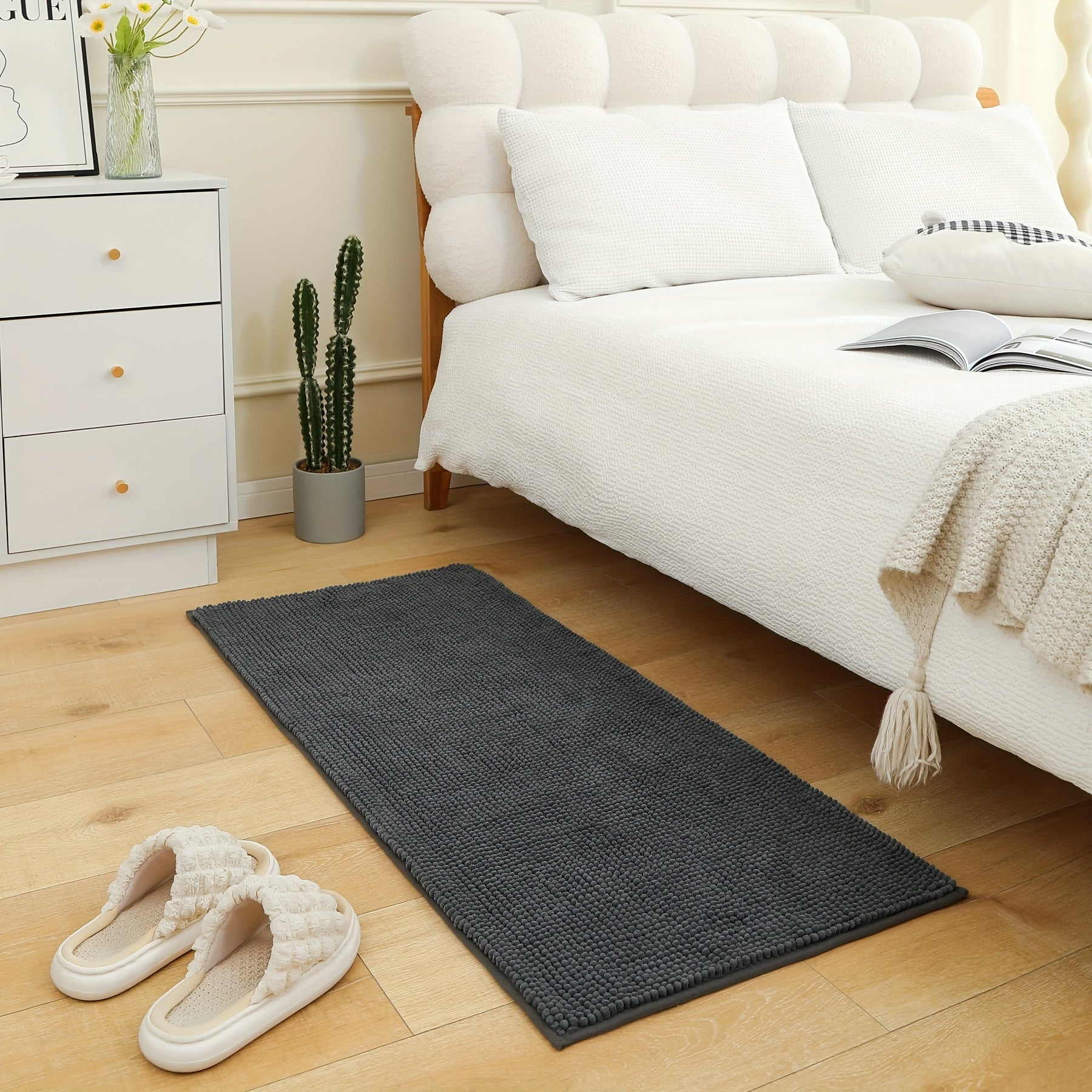 Tapis de bain en chenille moelleux