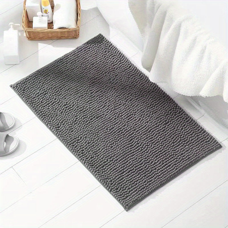 Tapis de bain en chenille moelleux