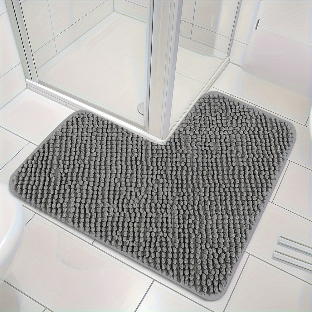 Tapis de douche en L moelleux