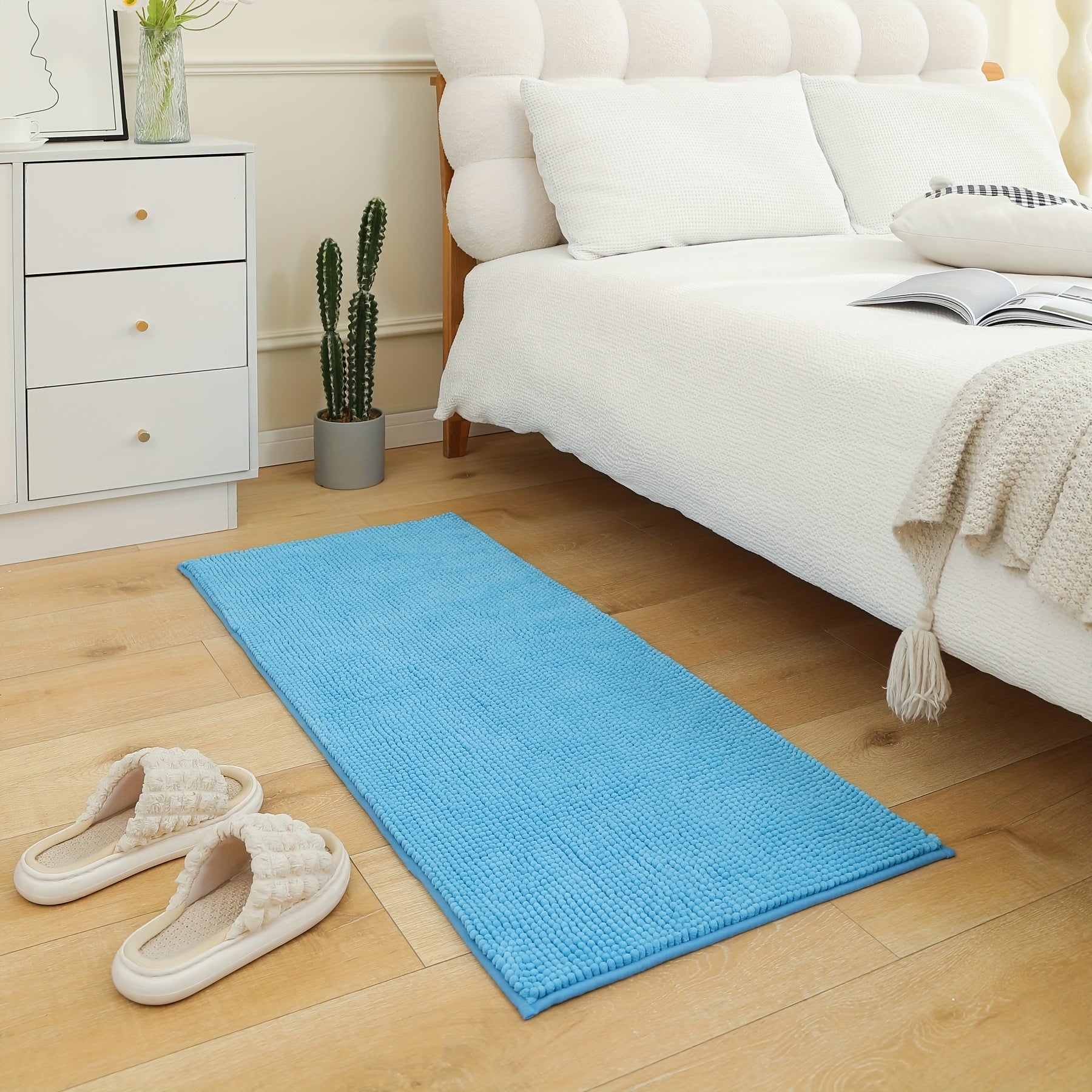 Tapis de bain en chenille moelleux