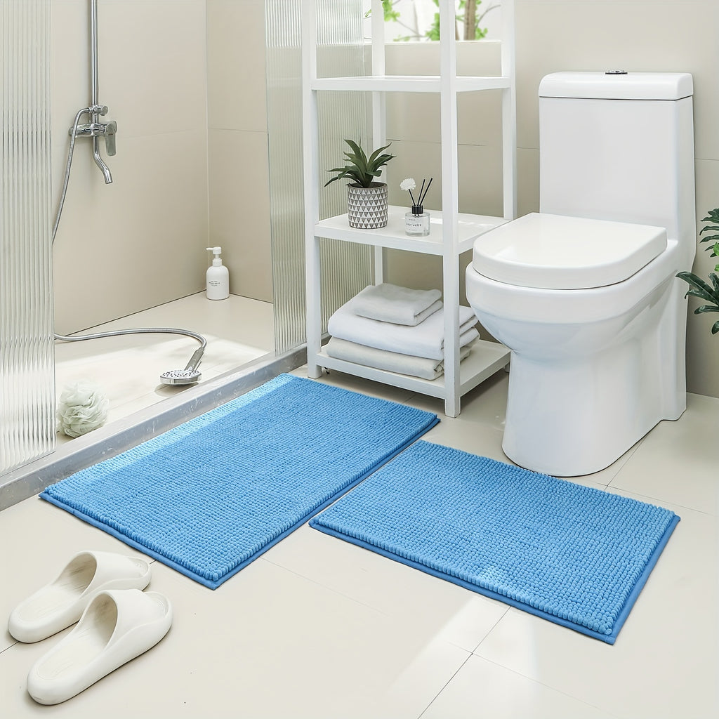 Tapis de bain en chenille moelleux