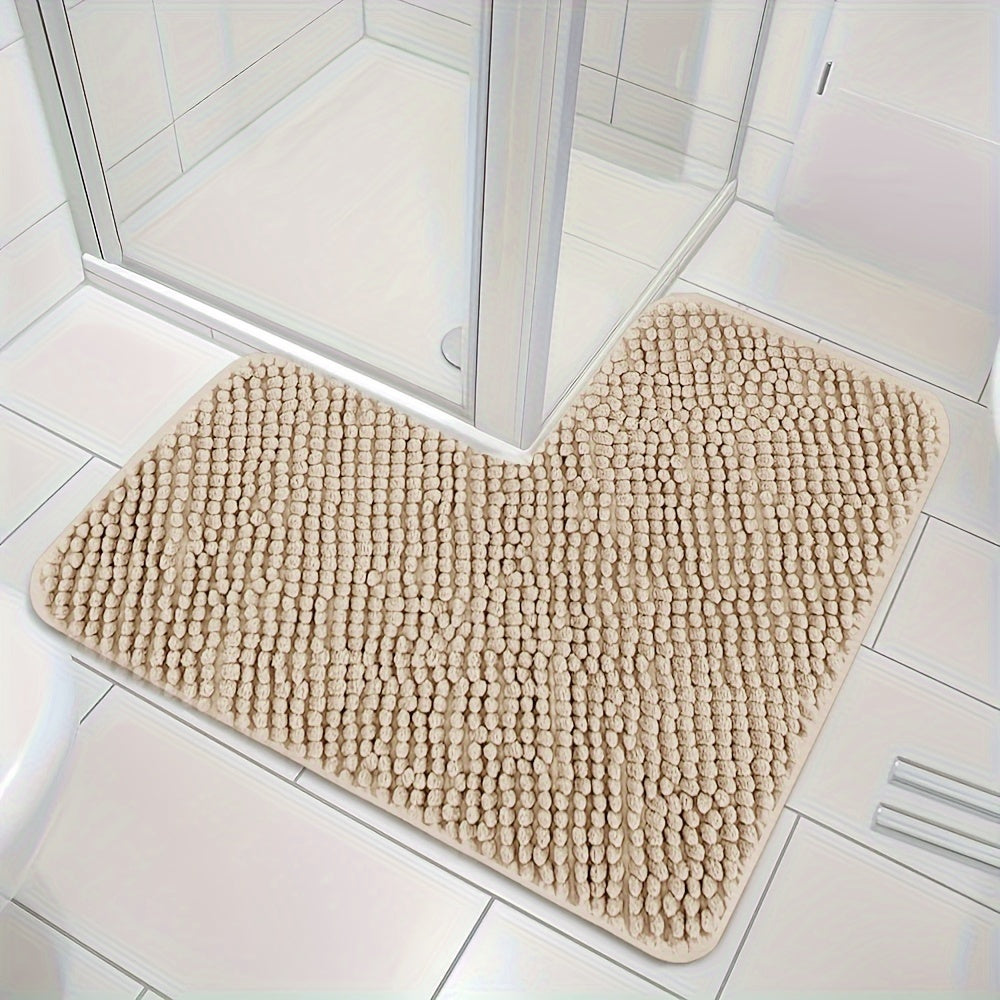 Tapis de douche en L moelleux