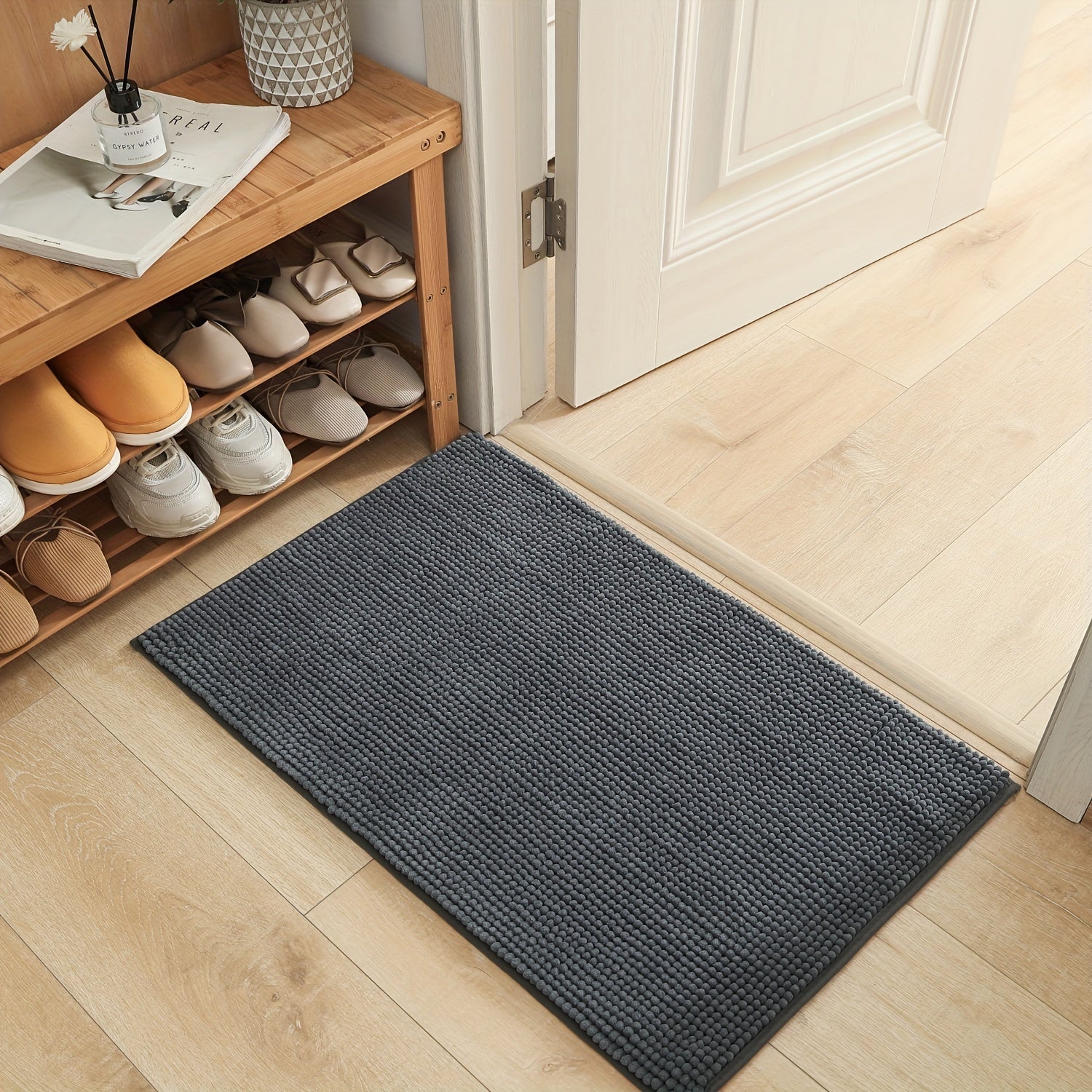 Tapis de bain en chenille moelleux