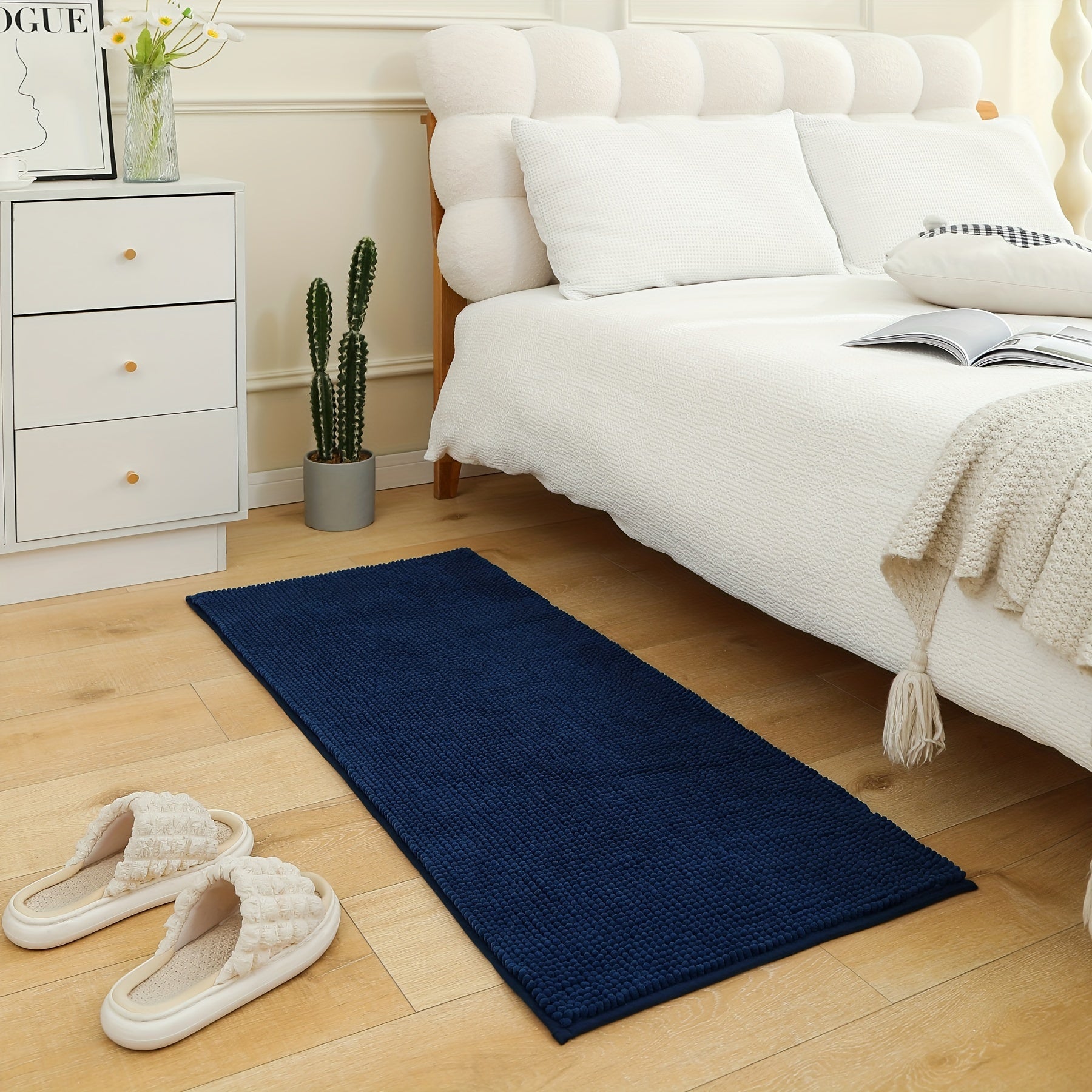 Tapis de bain en chenille moelleux
