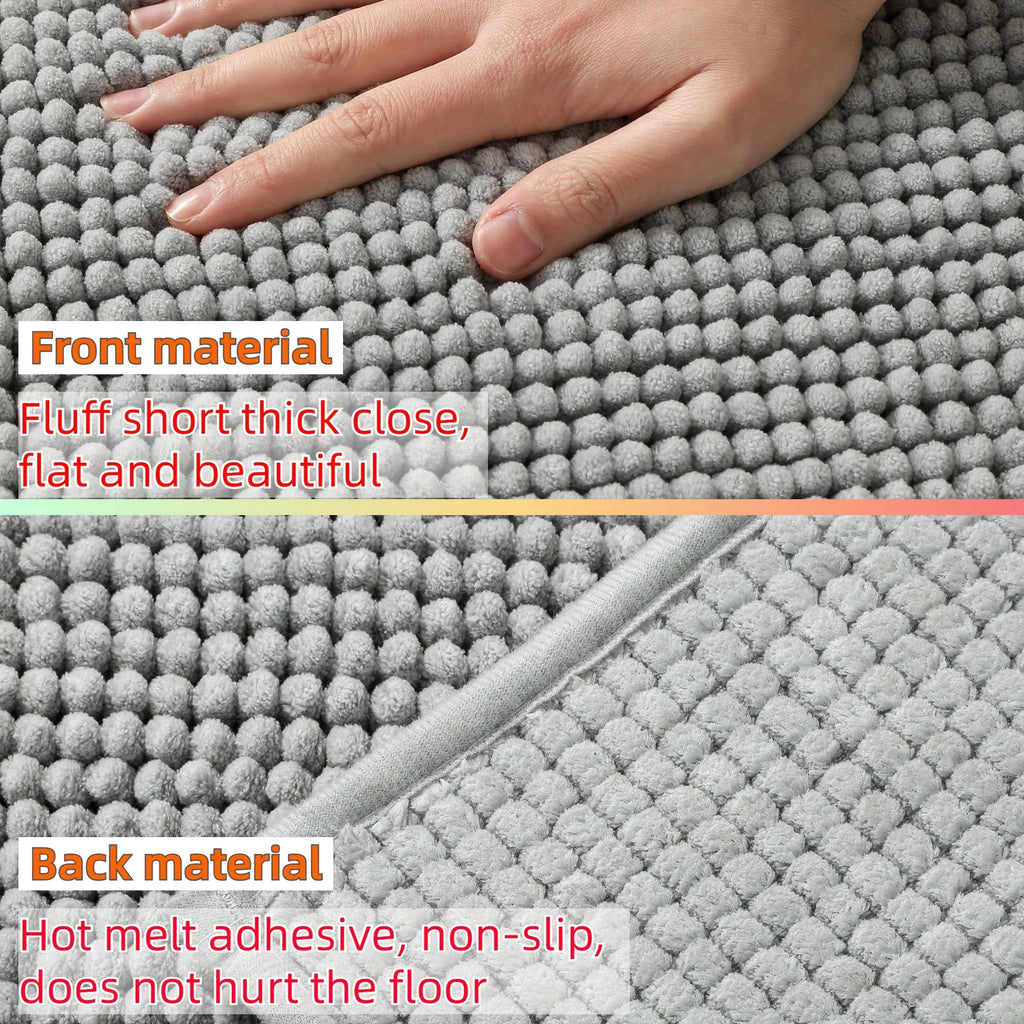 Tapis de bain en chenille moelleux