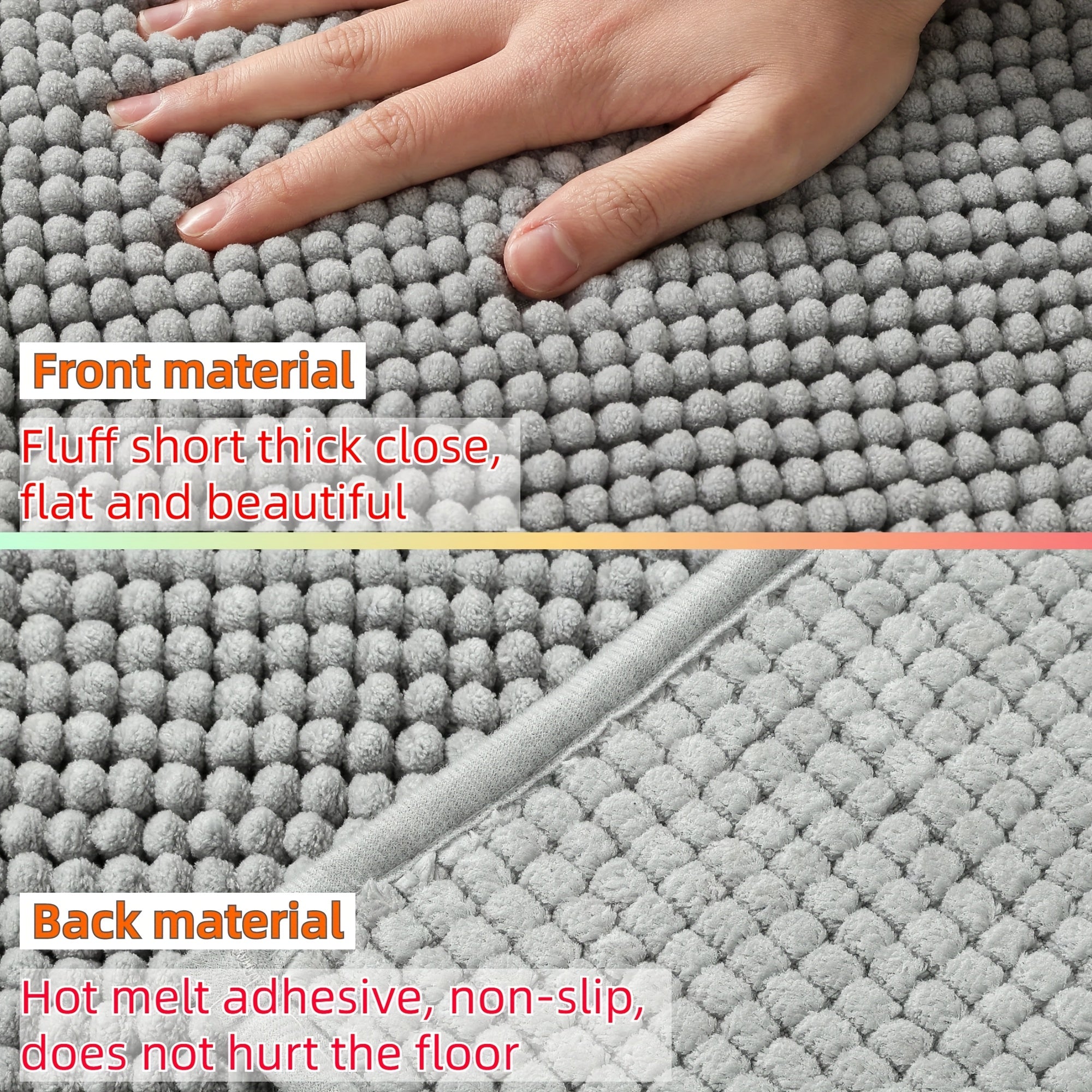 Tapis de bain en chenille moelleux
