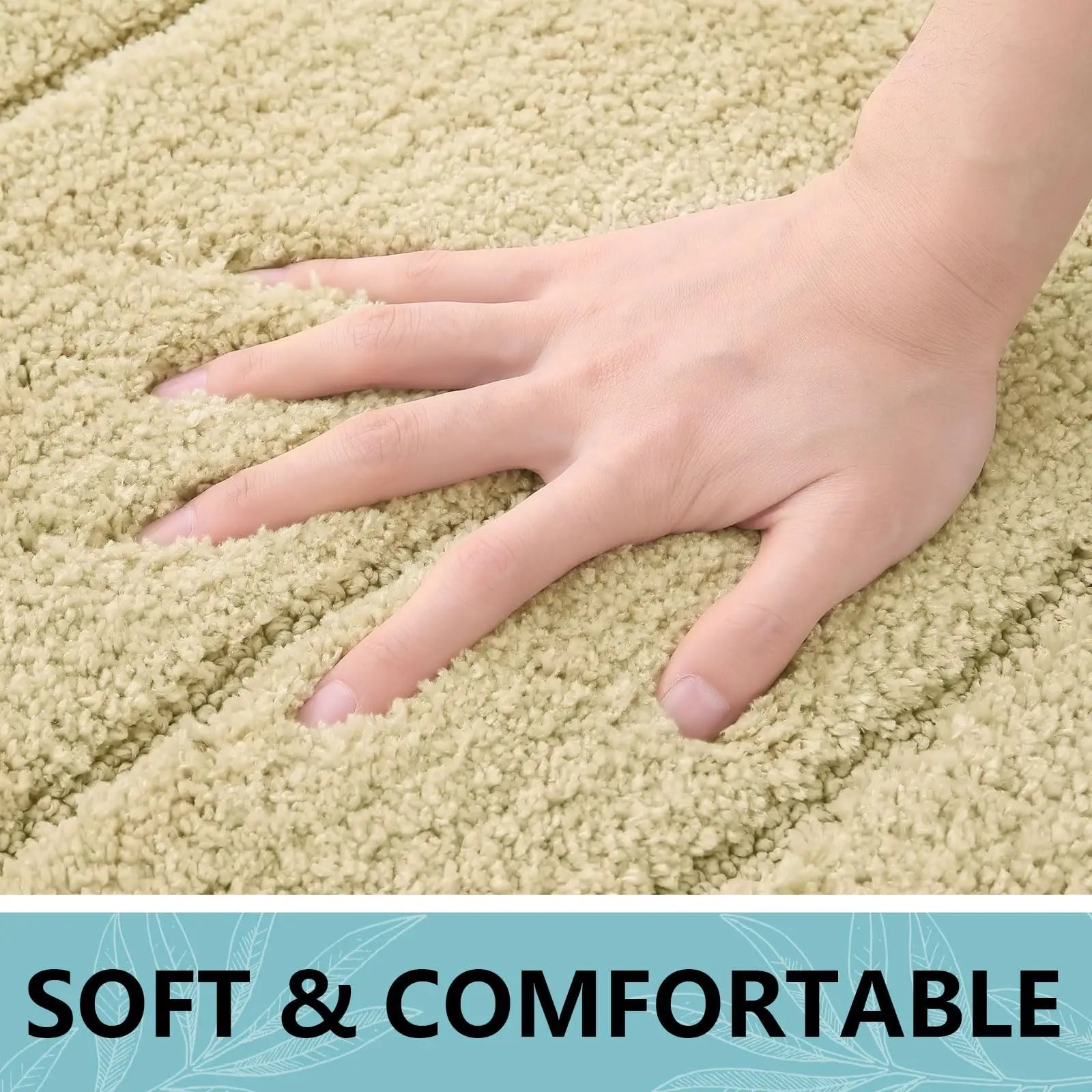 Tapis de bain en velour moelleux