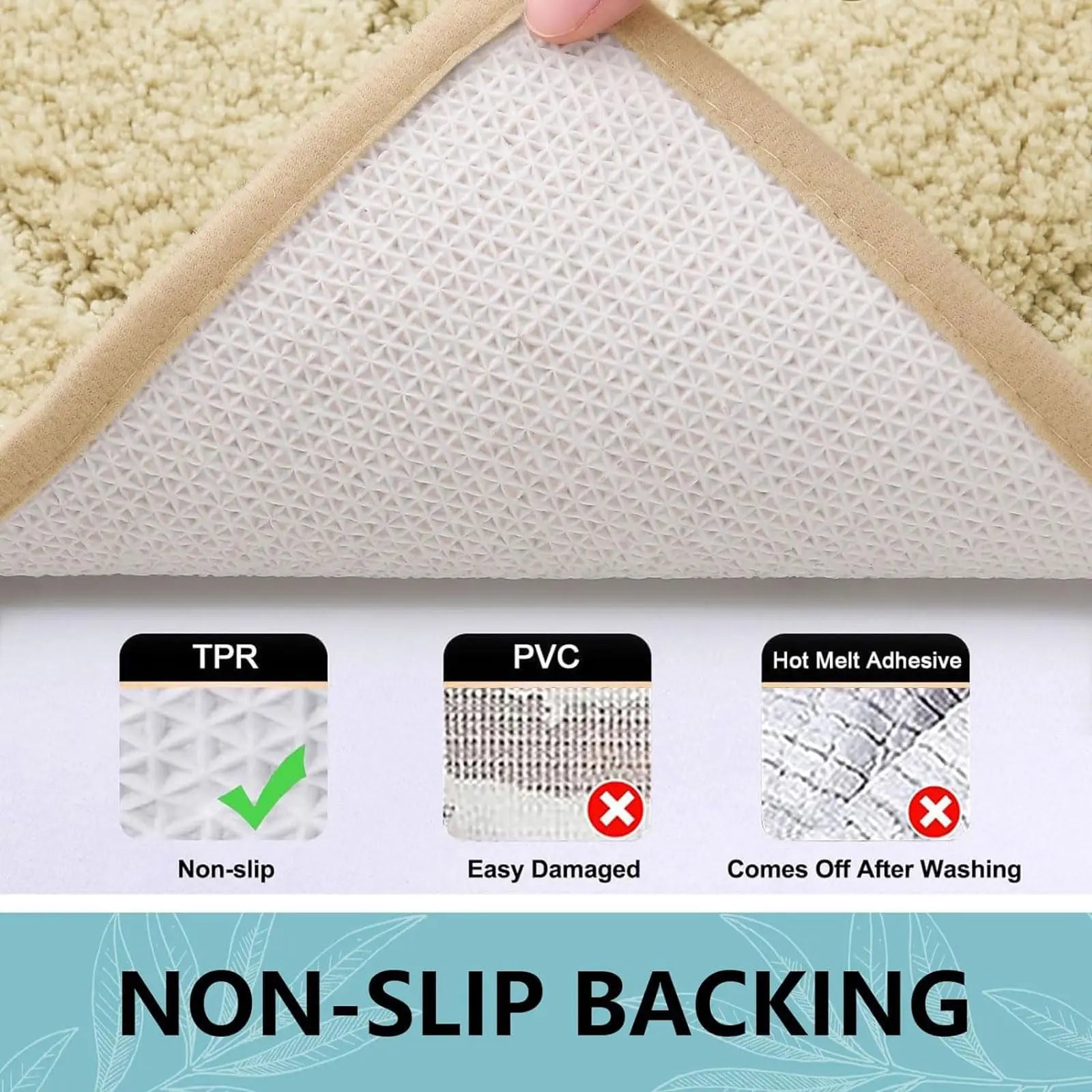 Tapis de bain en velour moelleux