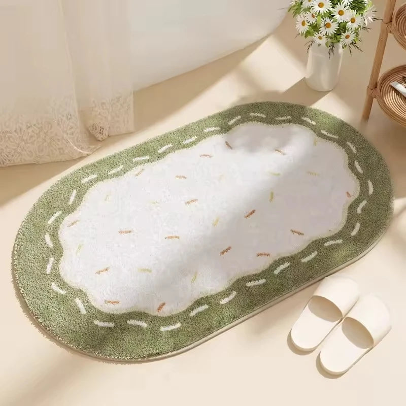 Tapis de bain fantaisie moelleux