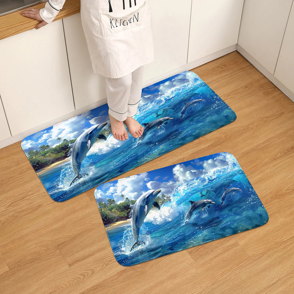 Tapis de bain dauphin moelleux