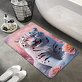 Tapis de bain félins moelleux