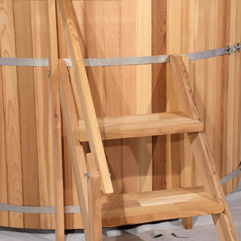 Spa jacuzzi en bois OMGD avec chauffage au bois - 6 à 8 personnes