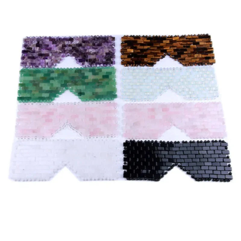 Masque pour les yeux Jade quartz lithothérapie