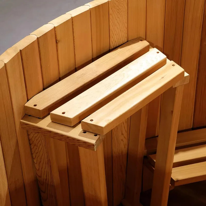 Spa jacuzzi en bois OMGD avec chauffage au bois - 6 à 8 personnes