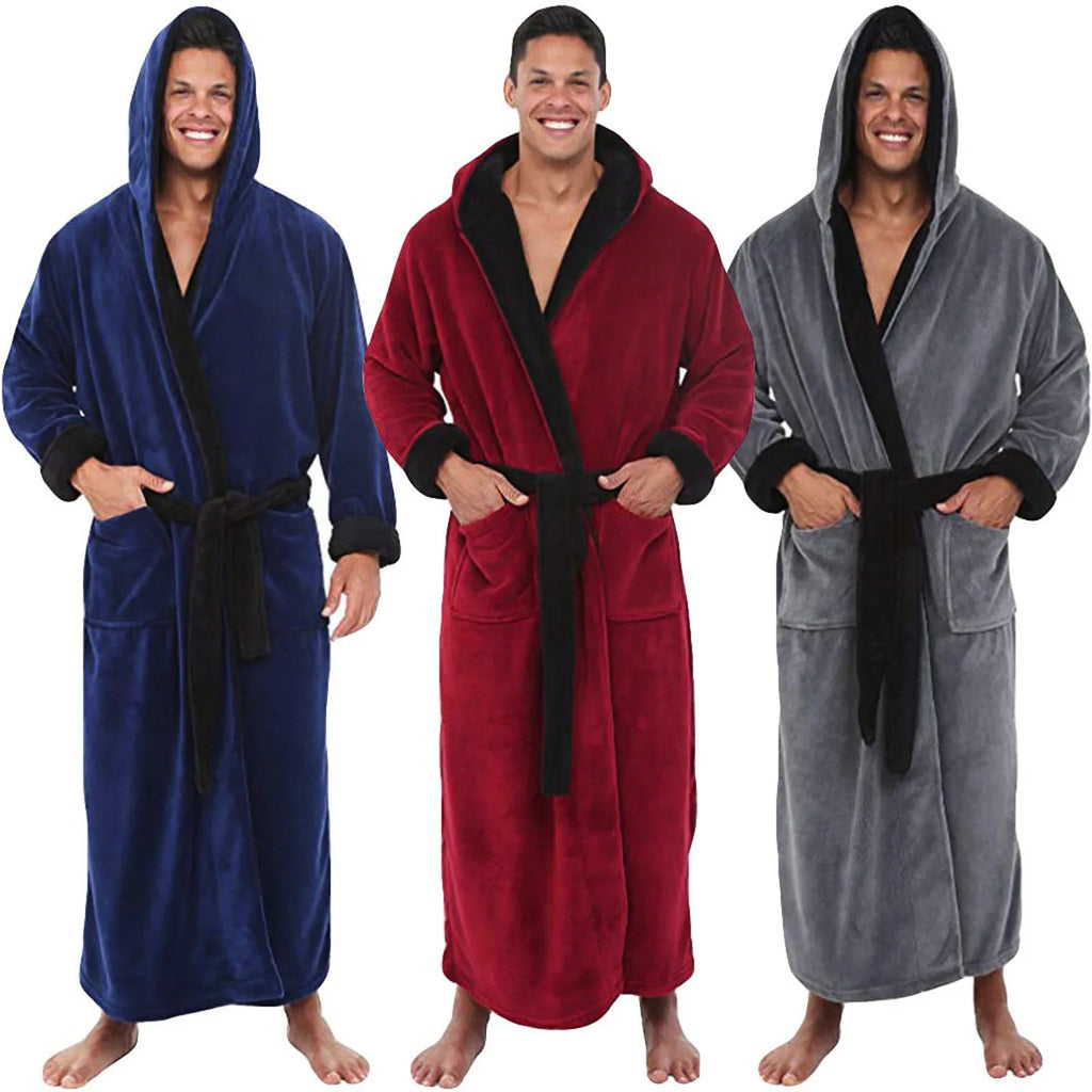 Peignoir de bain châle allongé pour homme
