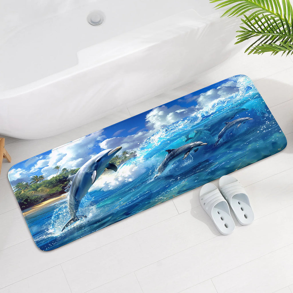 Tapis de bain dauphin moelleux