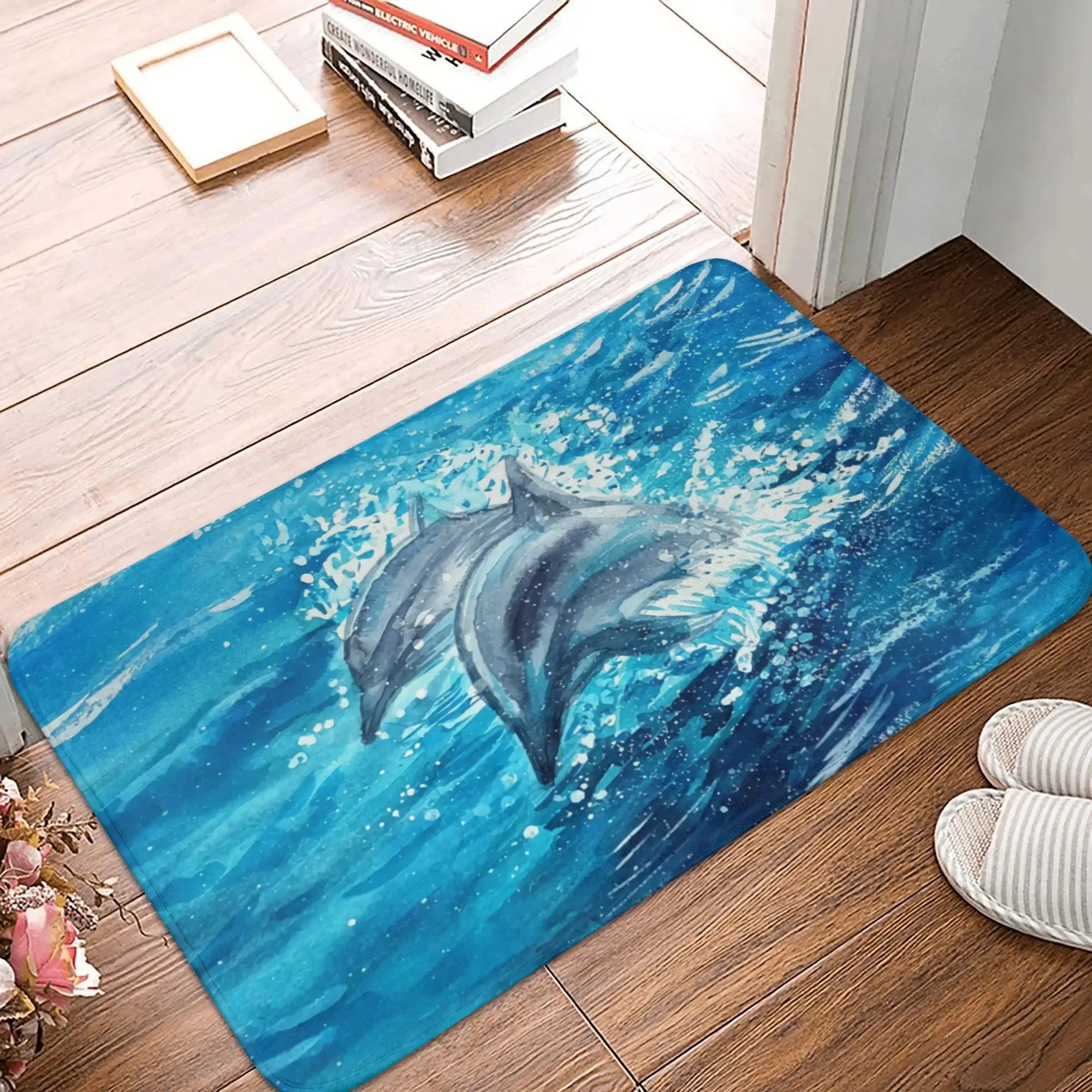 Tapis de bain dauphin moelleux