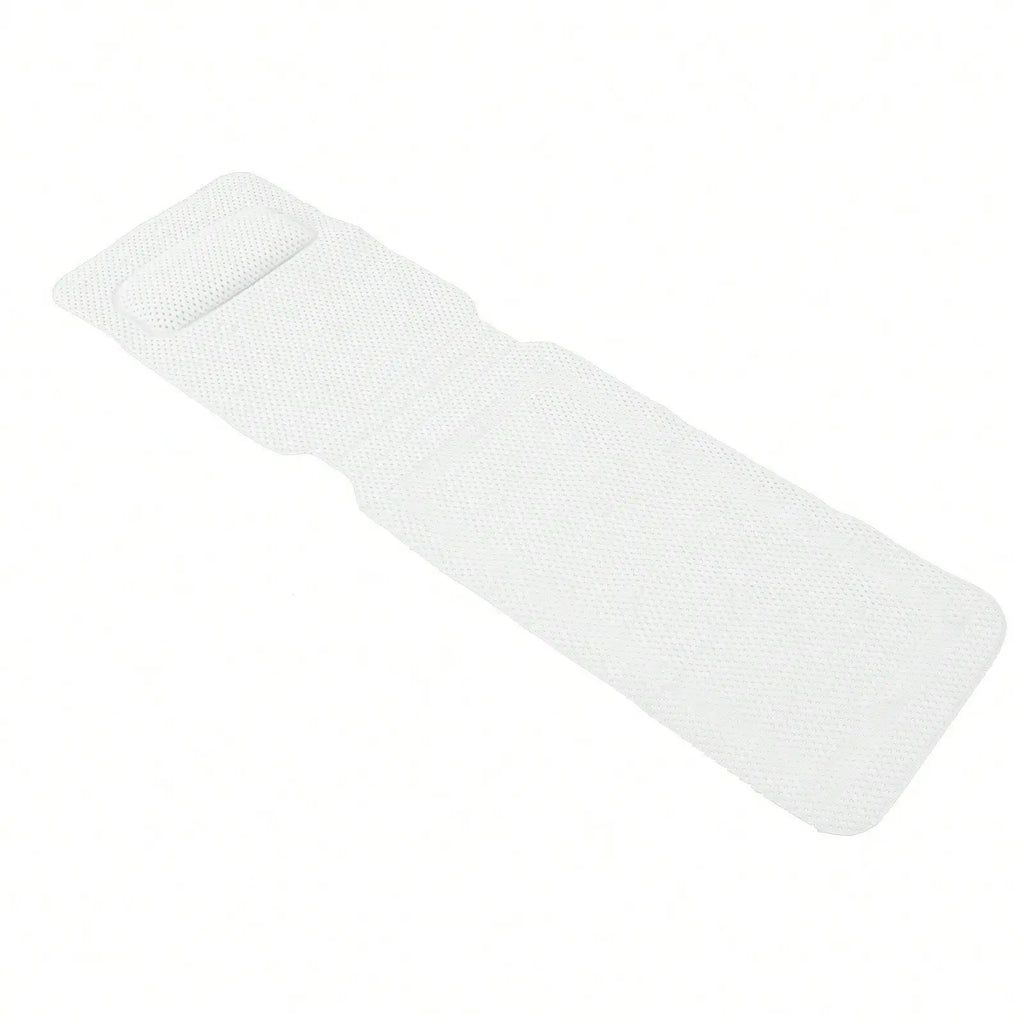Tapis de baignoire blanc avec oreiller