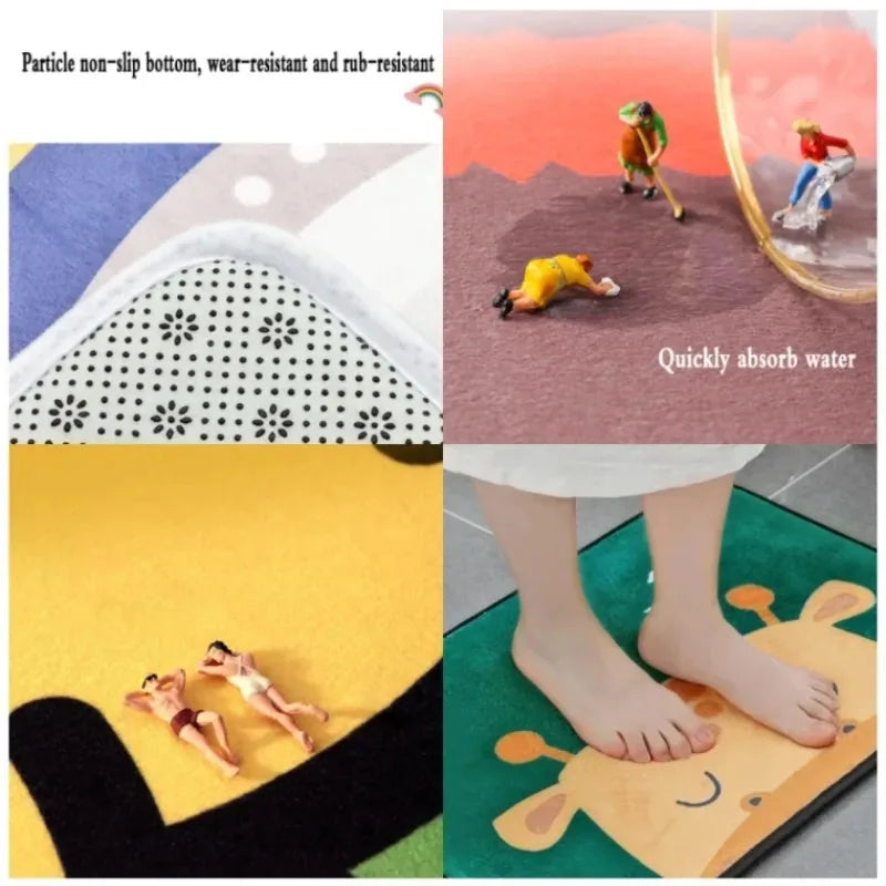 Tapis de bain félins moelleux