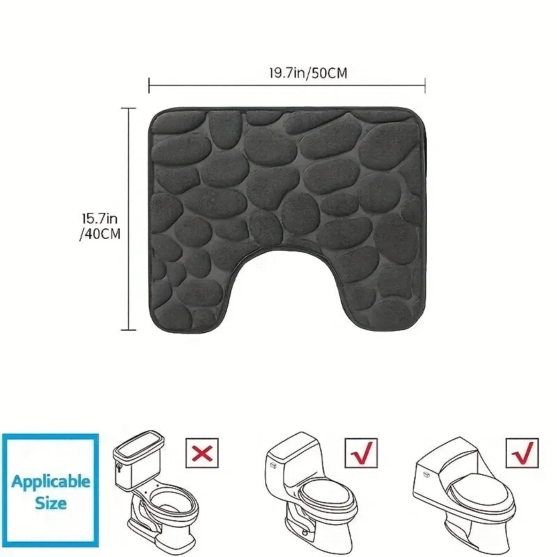 Tapis de sol en U pour toilette