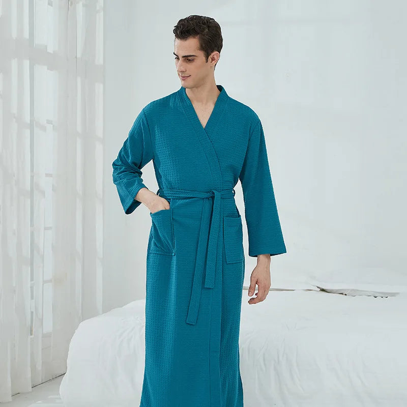 Peignoir de bain mixte pour spa léger long