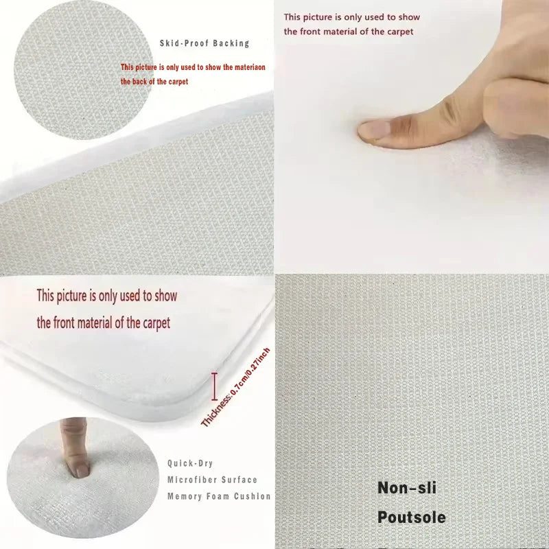 Tapis de bain diatomite moelleux