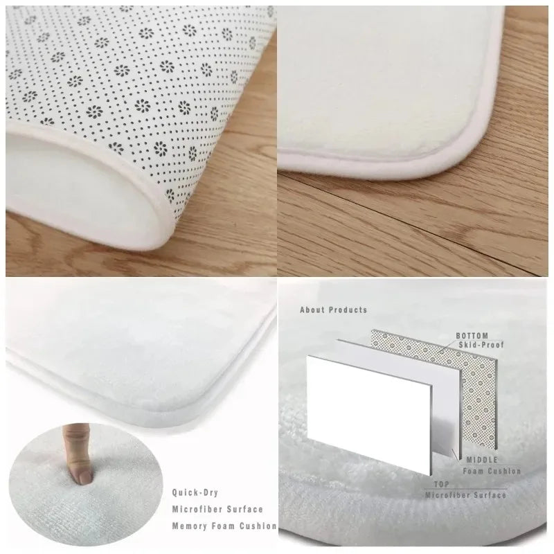 Tapis de bain félins moelleux