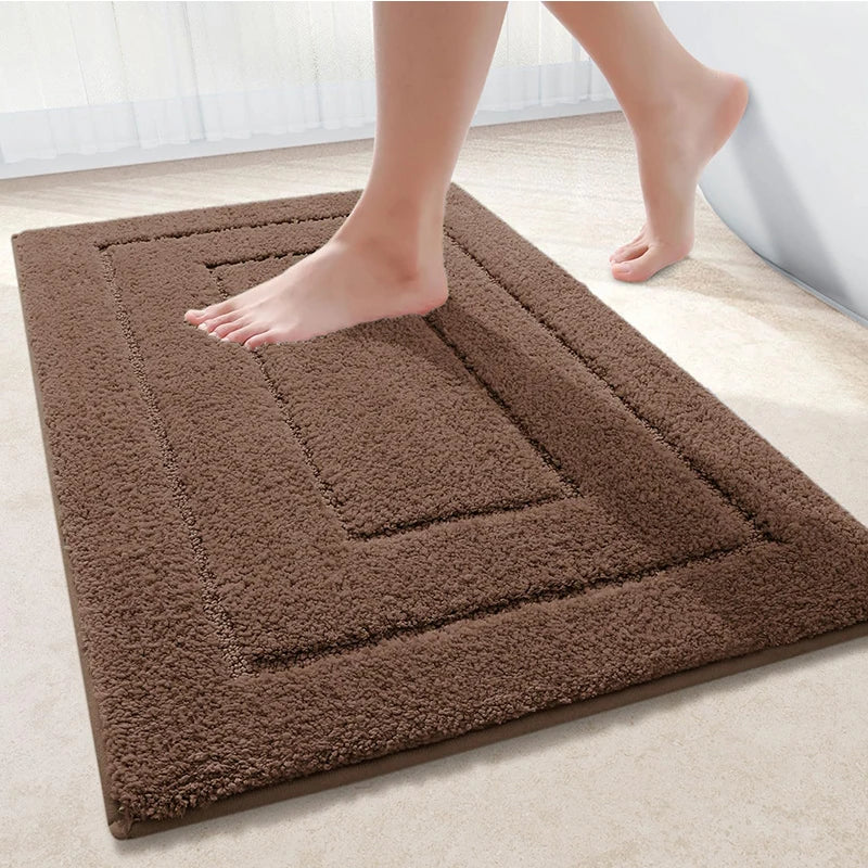 Tapis de bain en velour moelleux