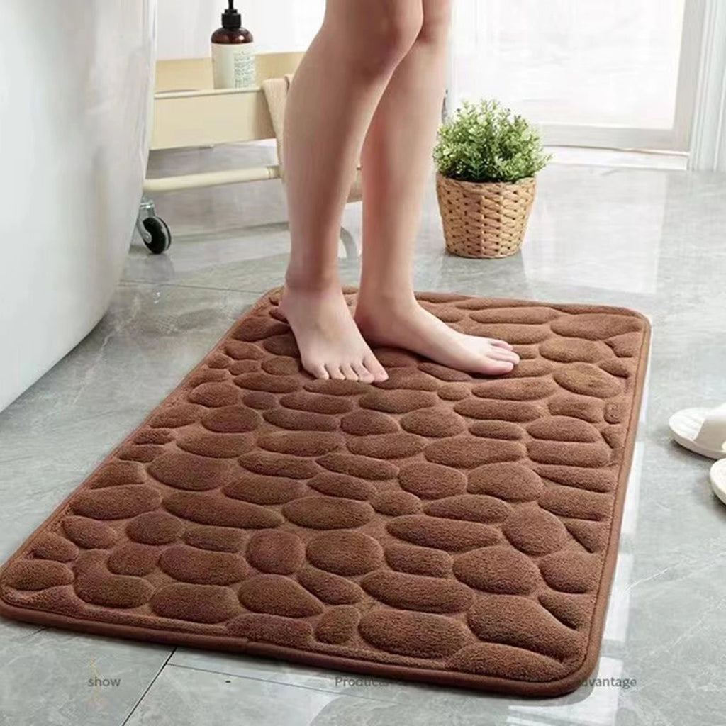 Tapis de bain en galets