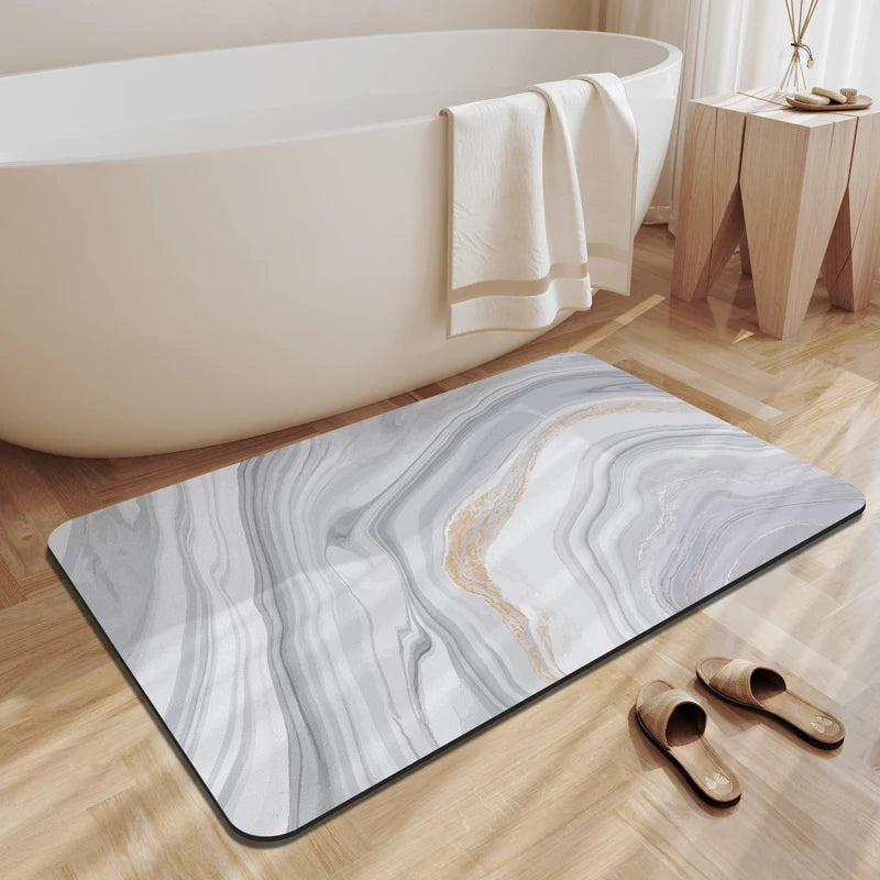 Tapis de bain marbre