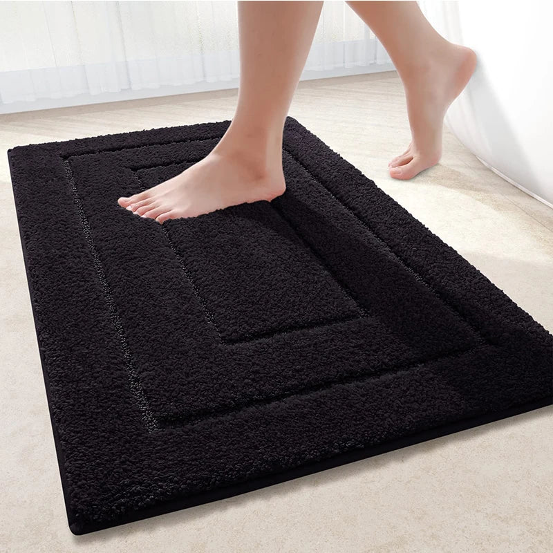 Tapis de bain en velour moelleux