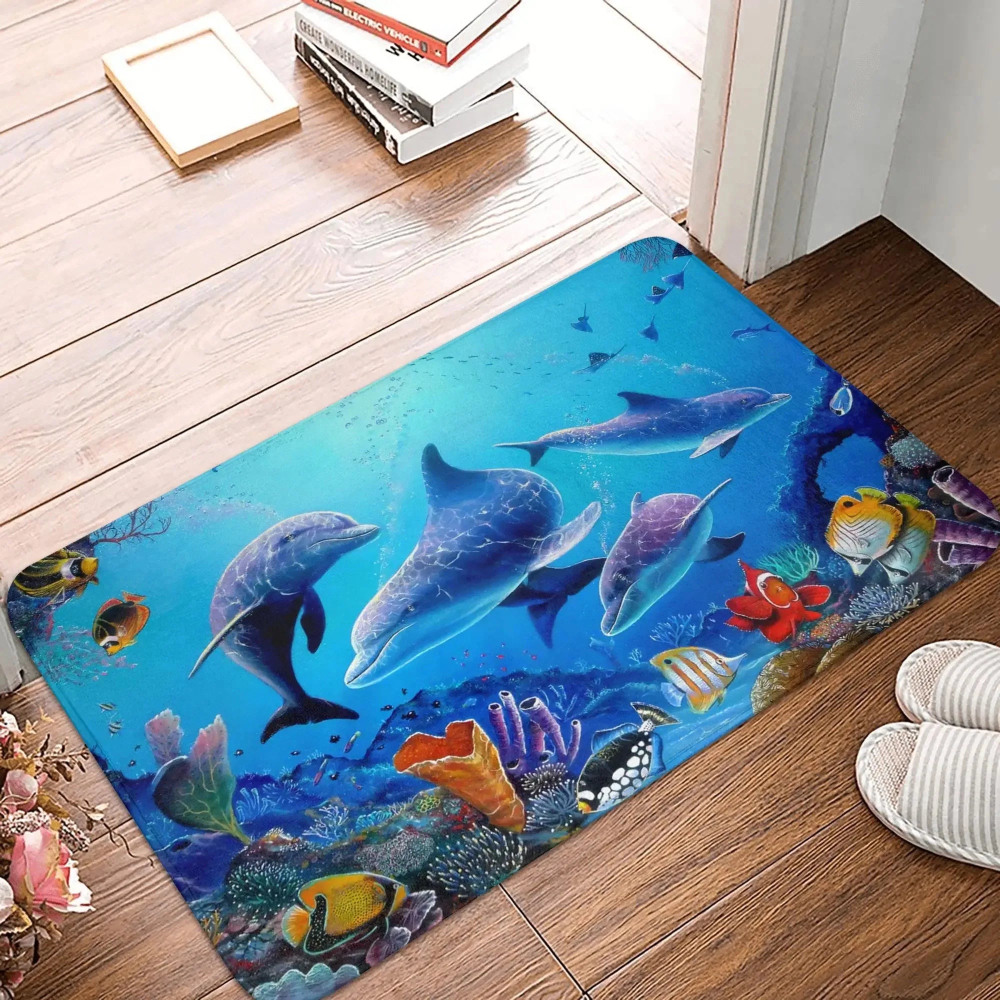Tapis de bain dauphin moelleux
