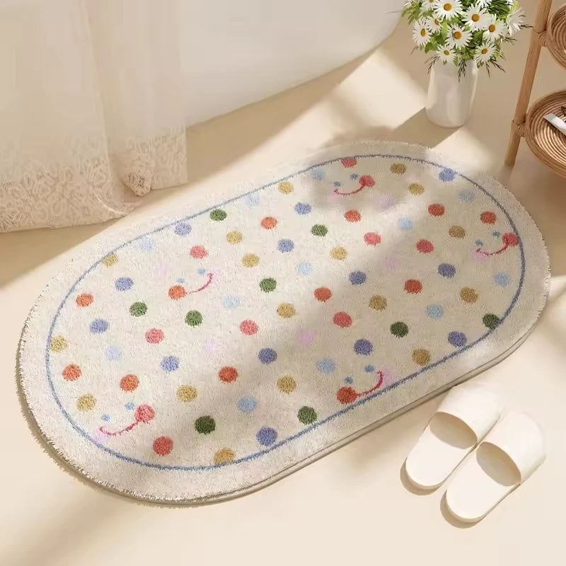 Tapis de bain fantaisie moelleux