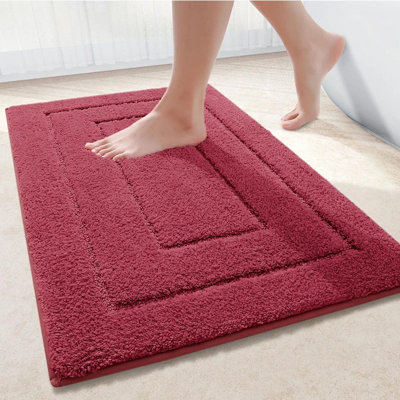 Tapis de bain en velour moelleux