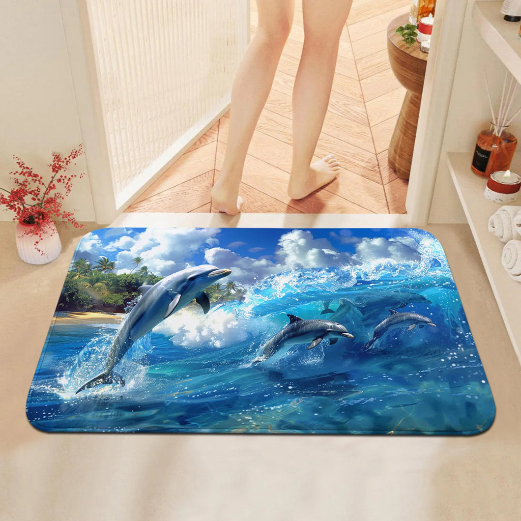 Tapis de bain dauphin moelleux