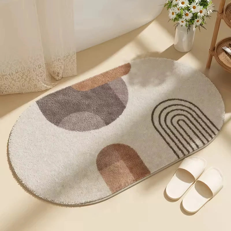 Tapis de bain fantaisie moelleux