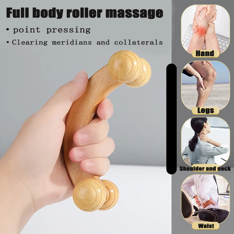 Rouleau de massage en bois
