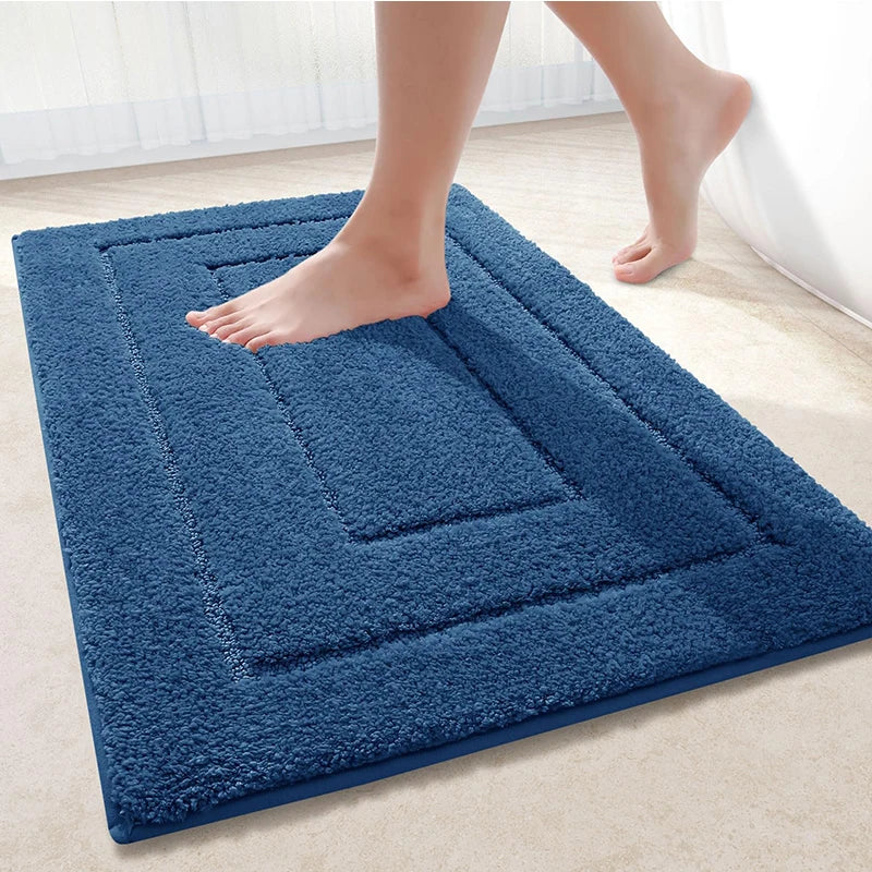 Tapis de bain en velour moelleux
