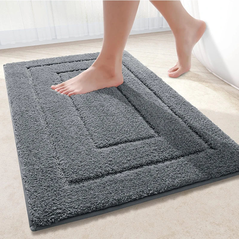 Tapis de bain en velour moelleux