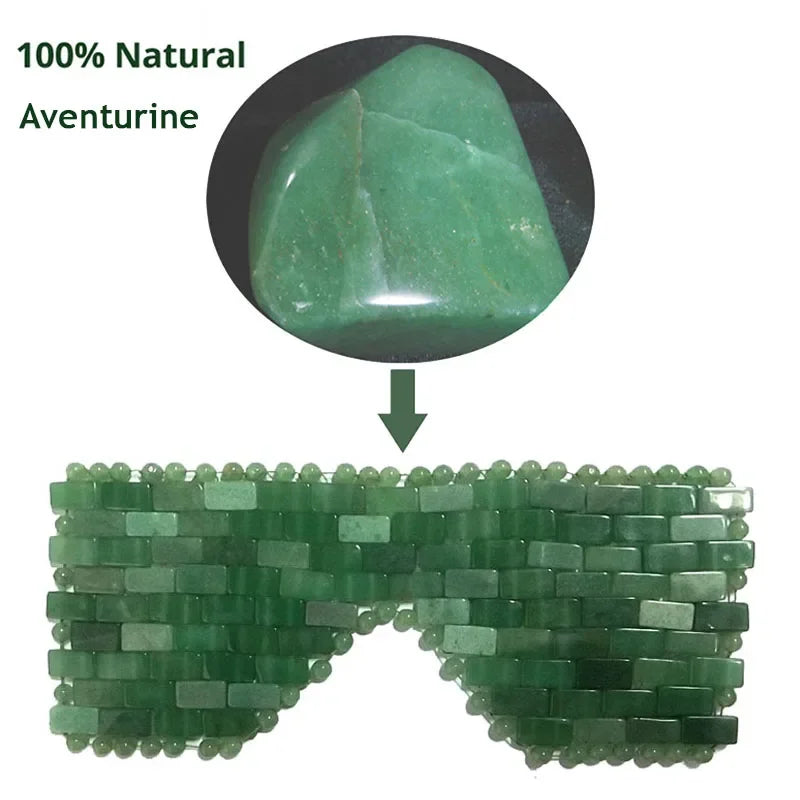 Masque pour les yeux Jade quartz lithothérapie