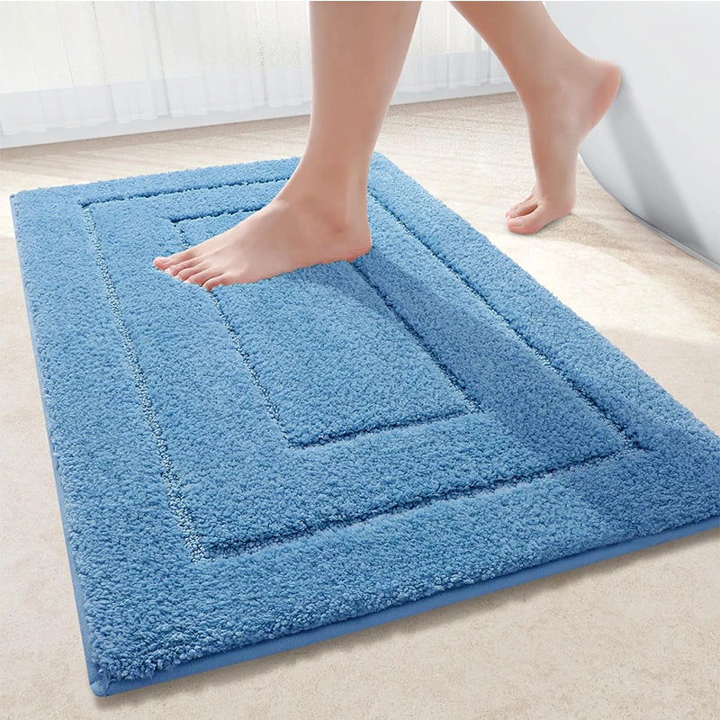 Tapis de bain en velour moelleux