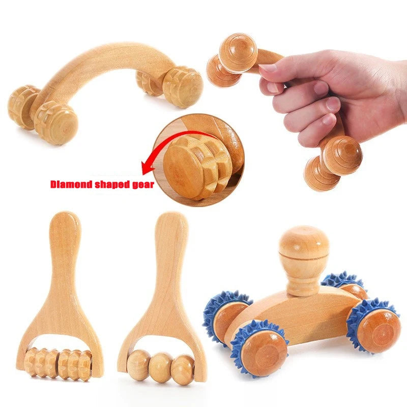 Rouleau de massage en bois