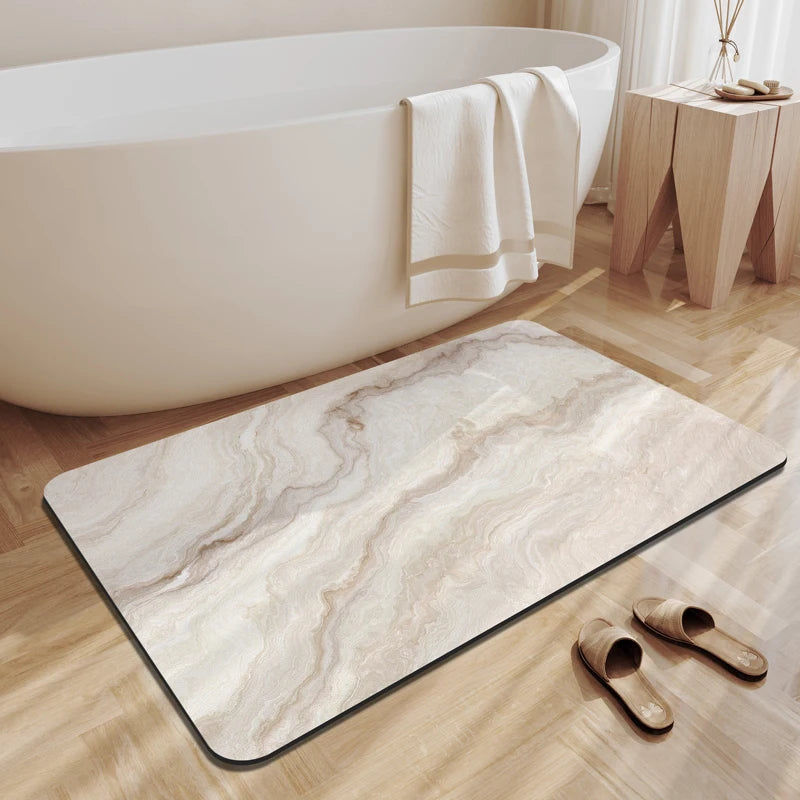 Tapis de bain diatomite moelleux