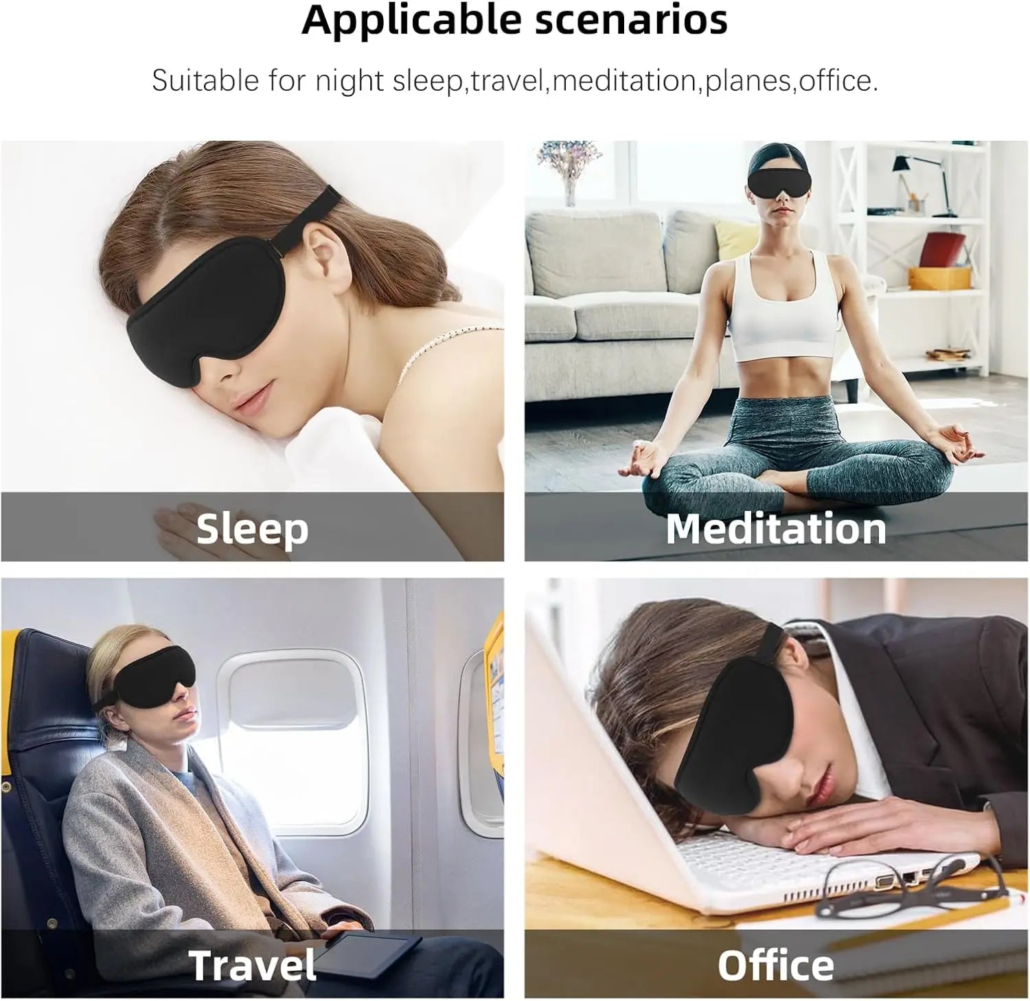 Masque de sommeil ergonomique très confortable