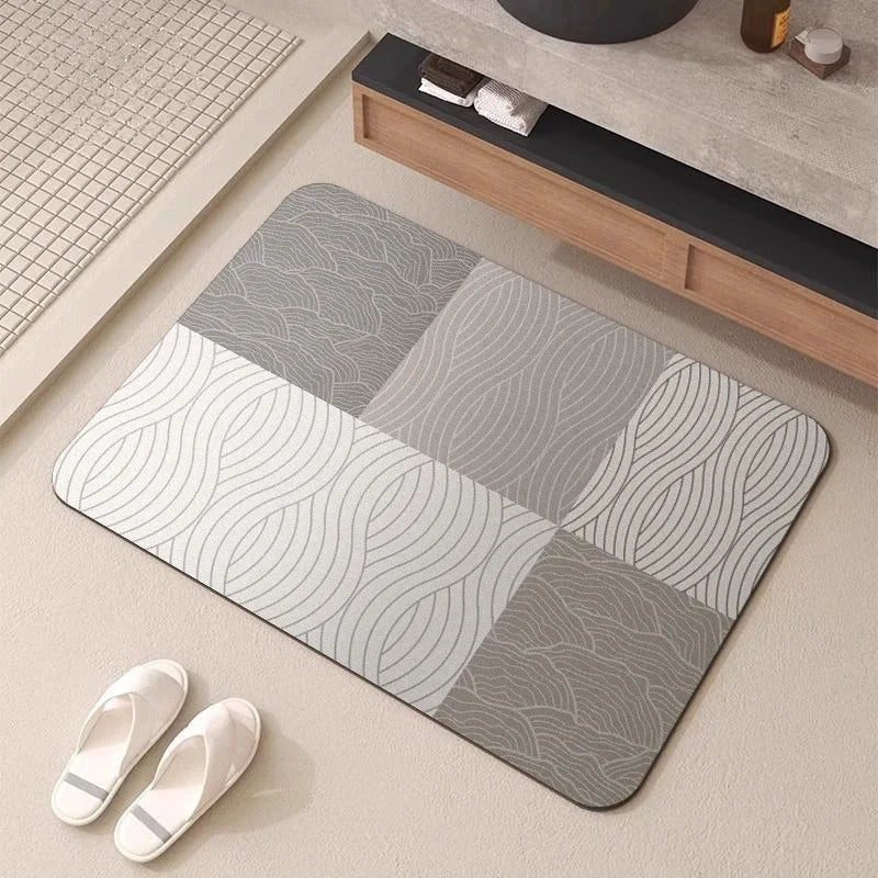 Tapis de bain en terre de diatomée