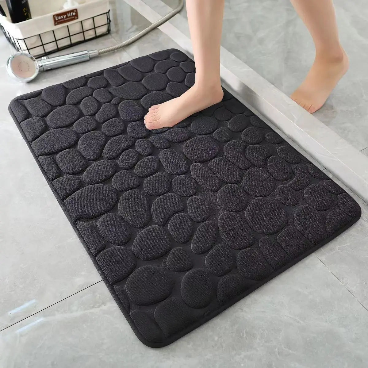 Tapis de bain en galets