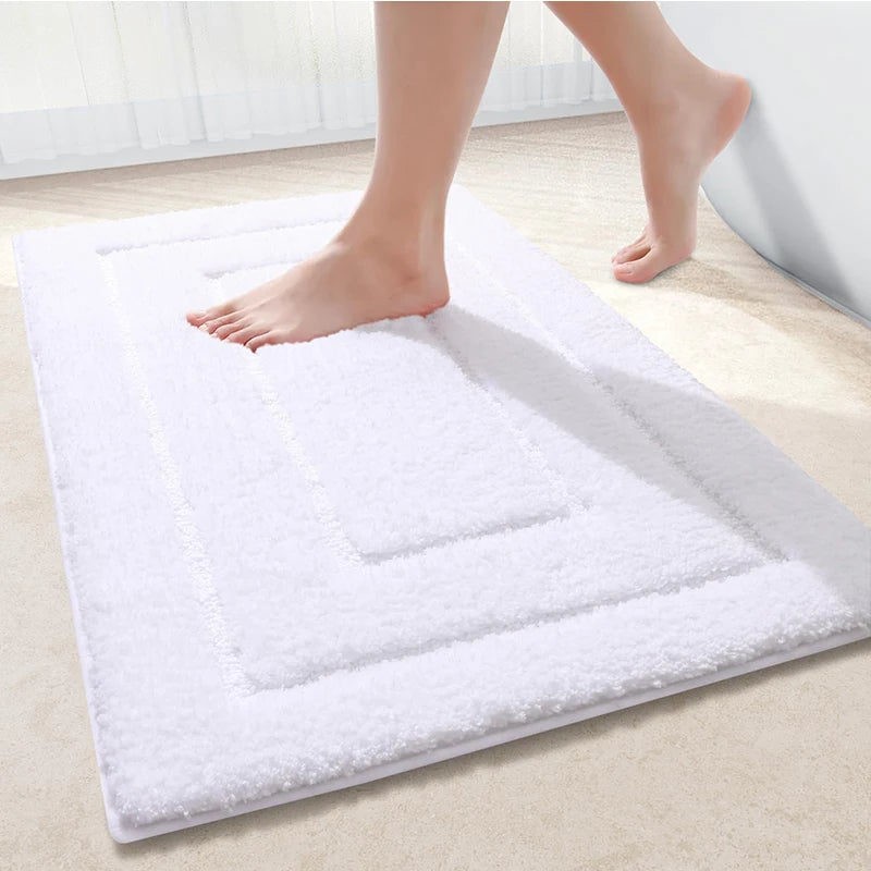 Tapis de bain en velour moelleux