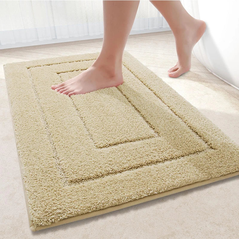 Tapis de bain en velour moelleux