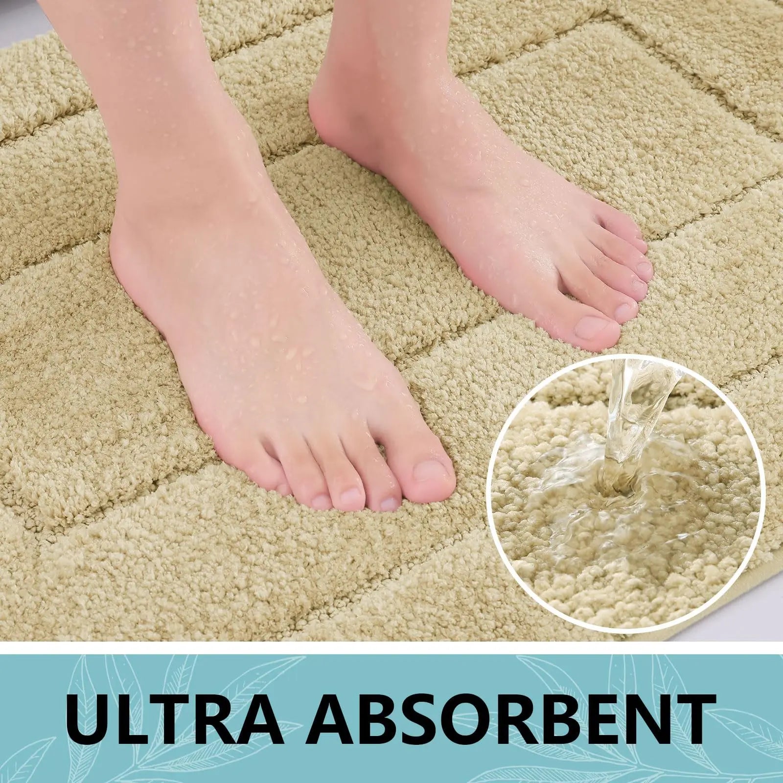 Tapis de bain en velour moelleux