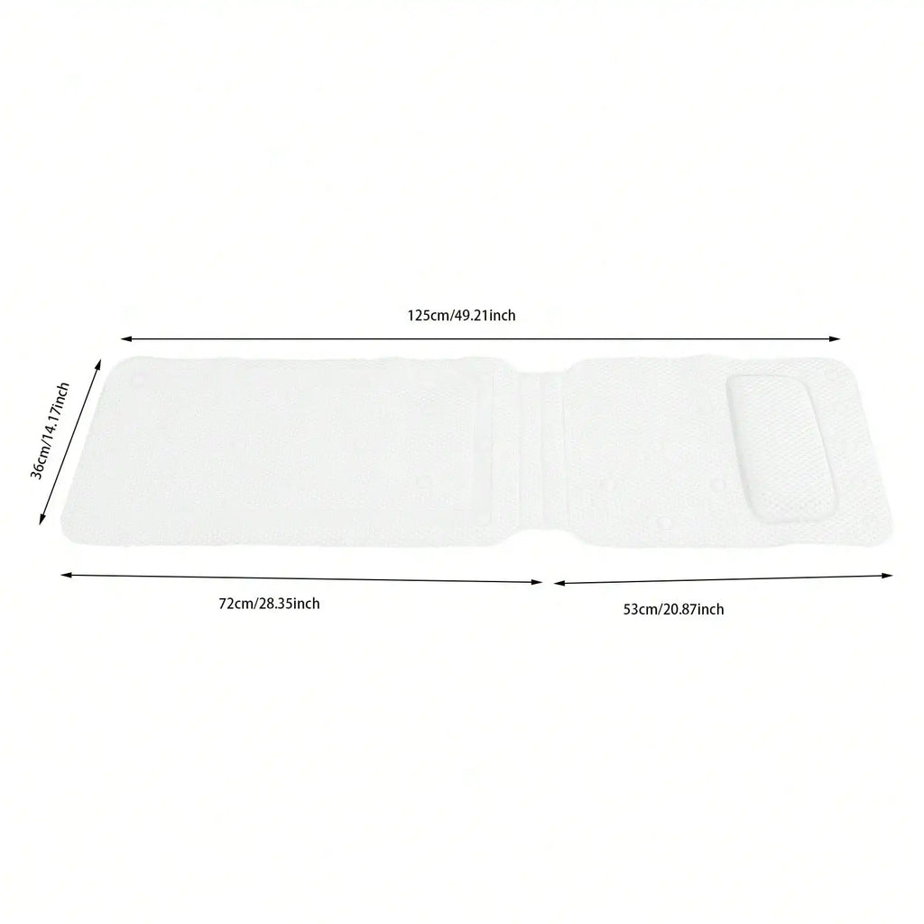 Tapis de baignoire blanc avec oreiller